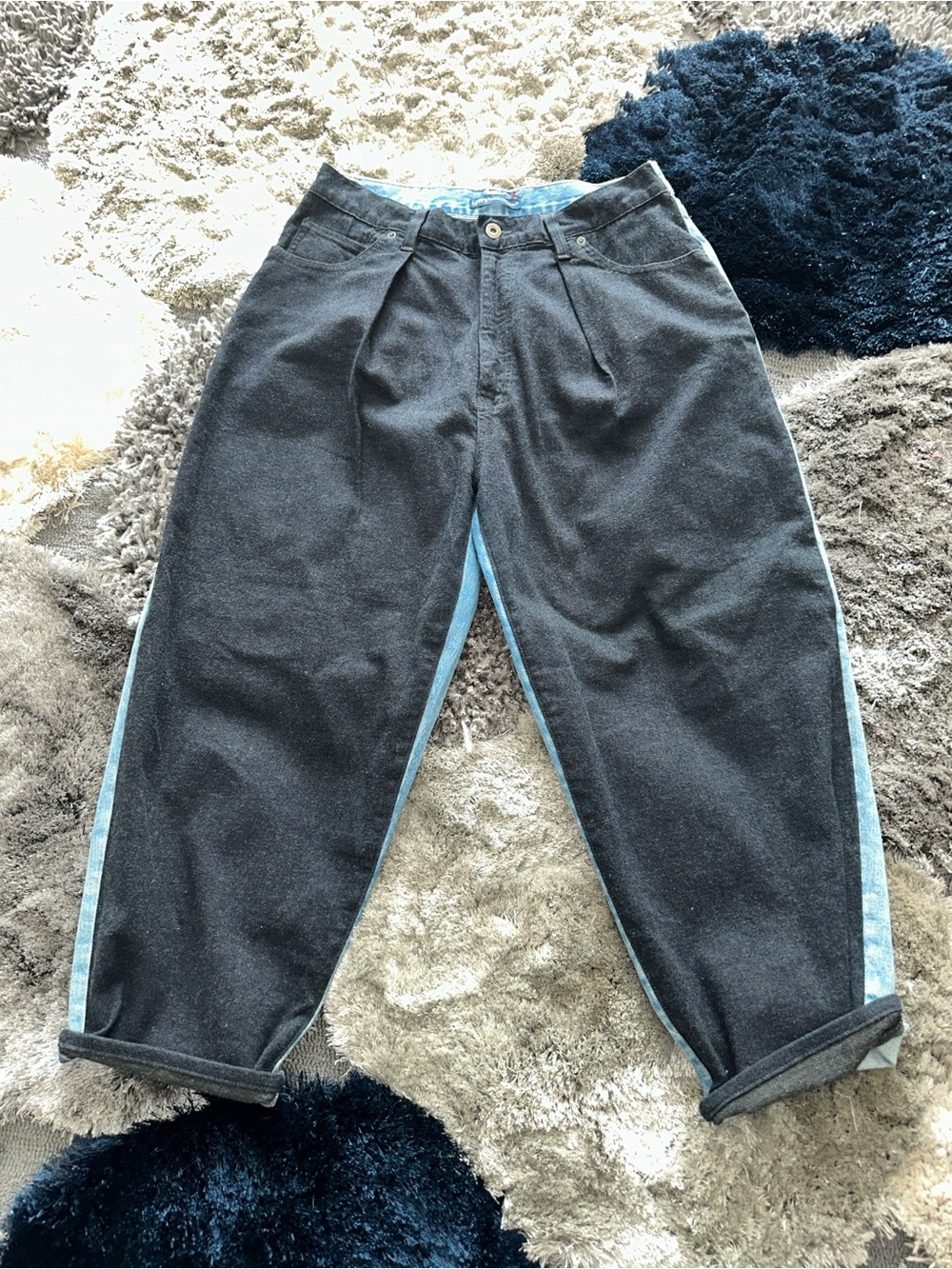 Levi's Barrel Trouser Barrel Leg Jeans Black & Blue Waist 29
